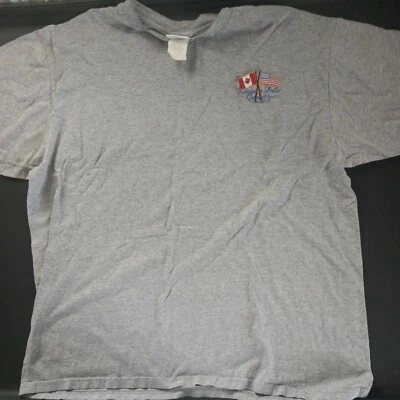 Camiseta Vintage Cataratas do Niágara Canadá Tamanho G Feita no Canadá Bandeiras - Imagem 1 de 4
