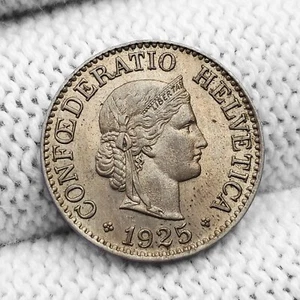SWITZERLAND, 10 rappen 1925 excellent example, qFDC - Picture 1 of 2