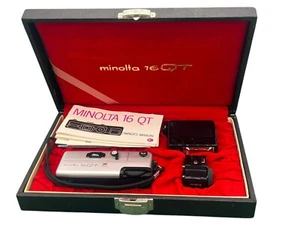 Vtg 1960's Minolta 16 MG Miniature Spy Film Camera w/Flash Manual - Picture 1 of 22