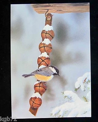 Leanin Tree Christmas Greeting Card Birds Bells Snow Multi Color C28 - Image 1 of 2