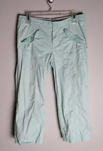 GAP Mint Green 100% Cotton Cropped Capri Pants 6 - Picture 1 of 3