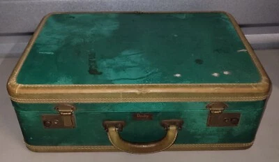 Maleta vintage MJ Belgrado DONBY verde con satén dorado? interior 18 x 12,5 x 6 Foto 1 de 4