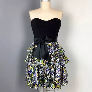 Vestido sin tirantes Diane Von Furstenberg para mujer Alkin Brush Marks talla 8 - Imagen 1 de 9
