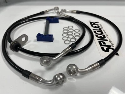 VICTORY CROSS COUNTRY BRAKE LINE KIT STAINLESS STEEL 3 LINES 2010-2017 BLACK  - Image 1 of 3