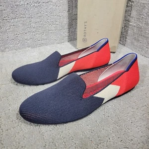 Rothys The Loafer Womens Size 7 Navy Red White Slate Prep Round Toe Slip on Shoe - Picture 1 of 16