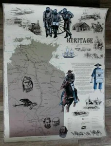 Póster Heritage Northern Territory 1988 aborigen Australia del Sur gráfico de tiempo FN - Imagen 1 de 7