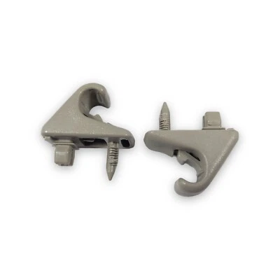 1998-2002 Toyota Corolla Chevy Prizm Sun Visor Clip Hook Beige Pair - Image 1 of 4