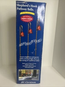 MR. CHRISTMAS RED BELLS MUSICAL PATHWAY MARKERS LIGHTS 30 SONGS - Picture 1 of 6