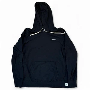 Reigning Champ x Oura Heavyweight Black Pullover Hoodie Adult Size Large Workout - Picture 1 of 5