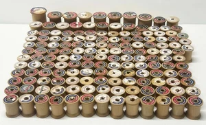 Lot of 155 Vtg Empty Wooden Coats & Clark's Sewing Thread Spools Various Sizes - Picture 1 of 6