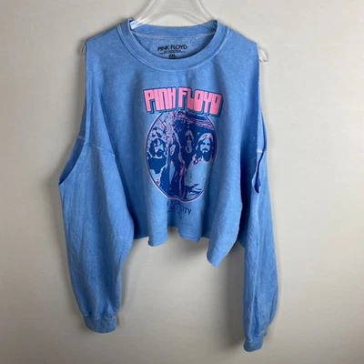 Pink Floyd Sweatshirt Unisex Elongated Cold Shoulder Music Band Rock Band 2XL * - Image 1 of 4