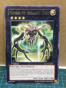 Number 69: Heraldry Crest LTGY-EN092 Lord of the Tachyon Galaxy 1st Edition LP - Picture 1 of 12