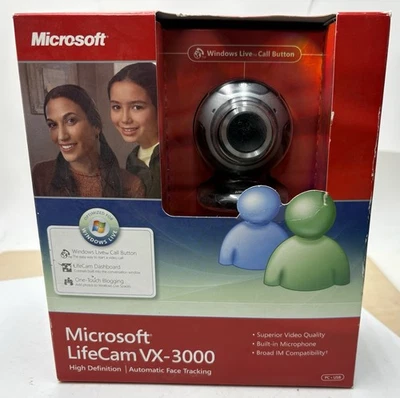 NEW FACTORY SEALED - Microsoft LifeCam VX-3000 USB 2.0 Webcam Autofocus Camera - Image 1 of 2