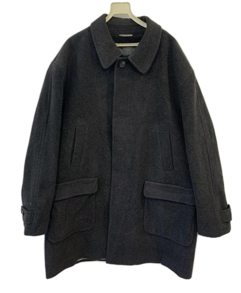 Bruno Pirtelli Men’s Cashmere Wool Overcoat Dark Charcoal Button Front XXL #129 - Image 1 of 4