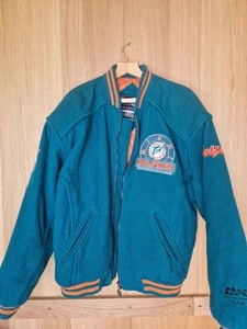 Chaqueta Pesada Miami Dolphins Camri Teamline Para Hombre XL Completa Bordada De Colección Rara - Imagen 1 de 6