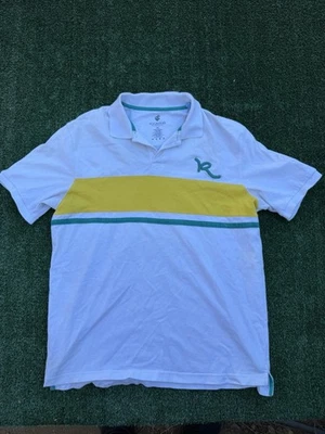 Camisa polo para hombre Rocawear talla XL blanca con logotipo bordado manga corta con cuello Foto 1 de 4
