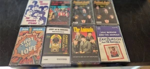 8 x rare vintage cassettes beatles rolling stones dob dylan the animals  tested - Picture 1 of 3