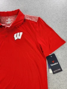 NEU Wisconsin Badgers Poloshirt Football University Logo rot Herren XL - Bild 1 von 13
