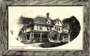 MA Postcard Daniel Webster Marshfield Defunct Rexhame Post Office DPO 1911 - Picture 1 of 3