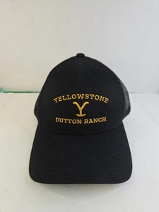 Gorra de camionero negra Yellowstone Dutton Ranch ajustable trasera a presión nueva con etiqueta - Imagen 1 de 9