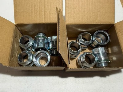 (QUANTIDADE 10) Bridgeport 1" conector rígido de compressão à prova de chuva reto - Imagem 1 de 3