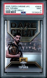 PSA 9 2025 TOPPS CHROME UFC DARE TO BE GREAT ILIA TOPURIA - Picture 1 of 2