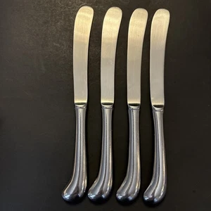 Vintage Stainless Flatware Knives Blunt Hollow Pistol Grip Set Lot of 4 - Bild 1 von 6