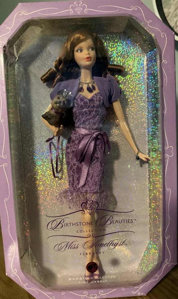 MUÑECA BARBIE AMATISTA FEBRERO PIEDRA DE NACIMIENTO BELLEZAS 2007 MATTEL NRFB STEFFI FACE Foto 1 de 4