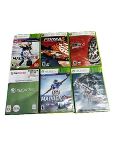 Xbox 360 6 Game Lot- Reflex MX, PGR 4, Forza 2, Madden 15 & 16-Some Manuals - Picture 1 of 18