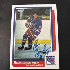 1986-87 Topps Signed Autograph Ron Greschner Card - Picture 1 of 2