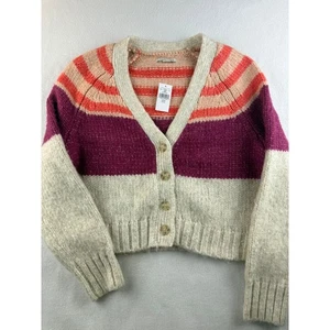 American Eagle Outfitters Womens Cardigan Sweater Striped Knit Medium M - Picture 1 of 9