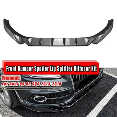 Kit difusor divisor de labios alerón parachoques delantero para Audi Q5 8R SQ5 2013-2016 Foto 1 de 4