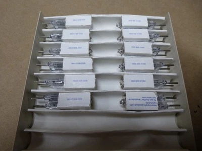 Box Of 12 Hybec #12058 50 Watt T4 12 Volt Clear GY6.35 Base Light Bulbs - Image 1 of 3