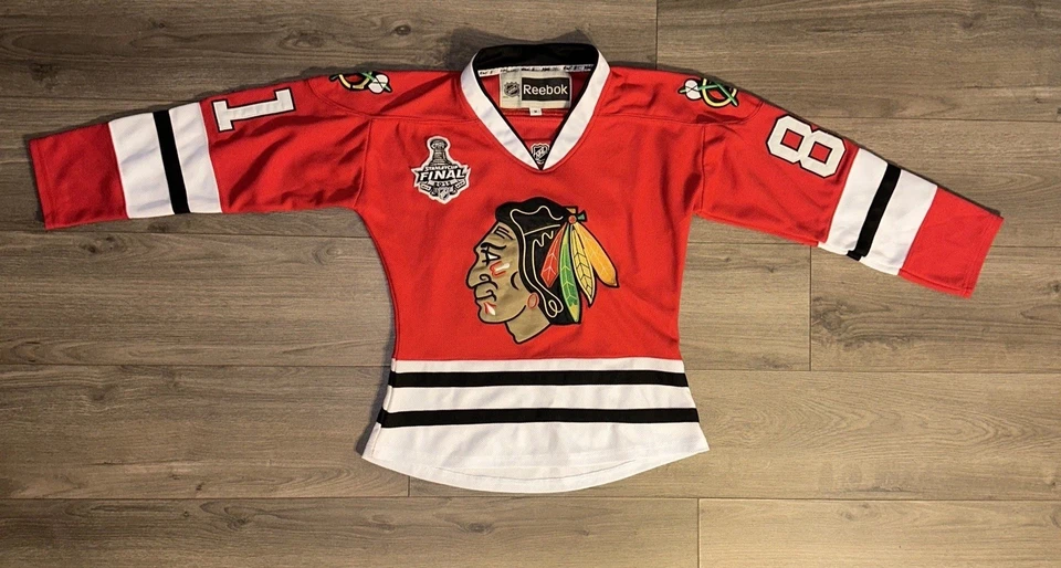 Reebok NHL Marian Hossa Chicago Blackhawks 2015 Stanley Cup Jersey Womens Medium - Image 1 of 4