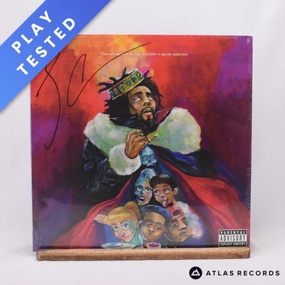 J. Cole KOD Red Smoke Limited Edition Sealed Signed LP Album Vinyl Record - NEW - Image 1 of 4
