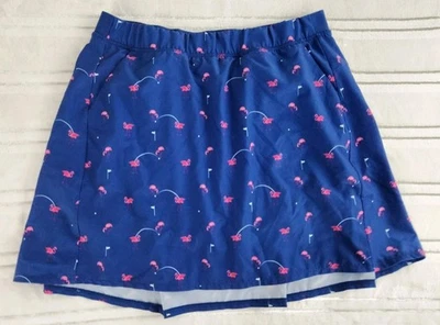 Pantalón corto de tenis de golf Kyodan para mujer plisado con bolsillos talla M patrón flamenco Foto 1 de 4