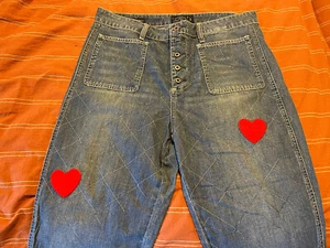 Neu LUCKY BRAND Herz bestickt High Rise Tomboy Jeans - Bild 1 von 7