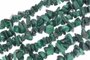 0,4 lfm (24,38 € */ 1 lfm) malaquita piedra preciosa hebra divisor 40 cm 7-11 mm - para  - Imagen 1 de 1