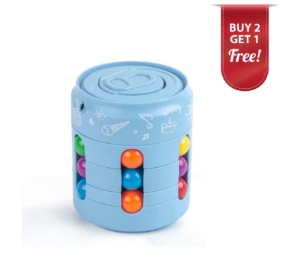 Soda Dose Fidget Rubik's Würfel rotierender Ball Spielzeug Finger Spinner blau
