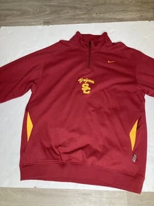 Nike Team USC Pullover Viertelreißverschluss Jacke bestickt Logo Größe Large - Bild 1 von 7