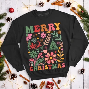 Sudaderas tipo jersey de Navidad con flores boho para hombre y mujer #MC - Imagen 1 de 29