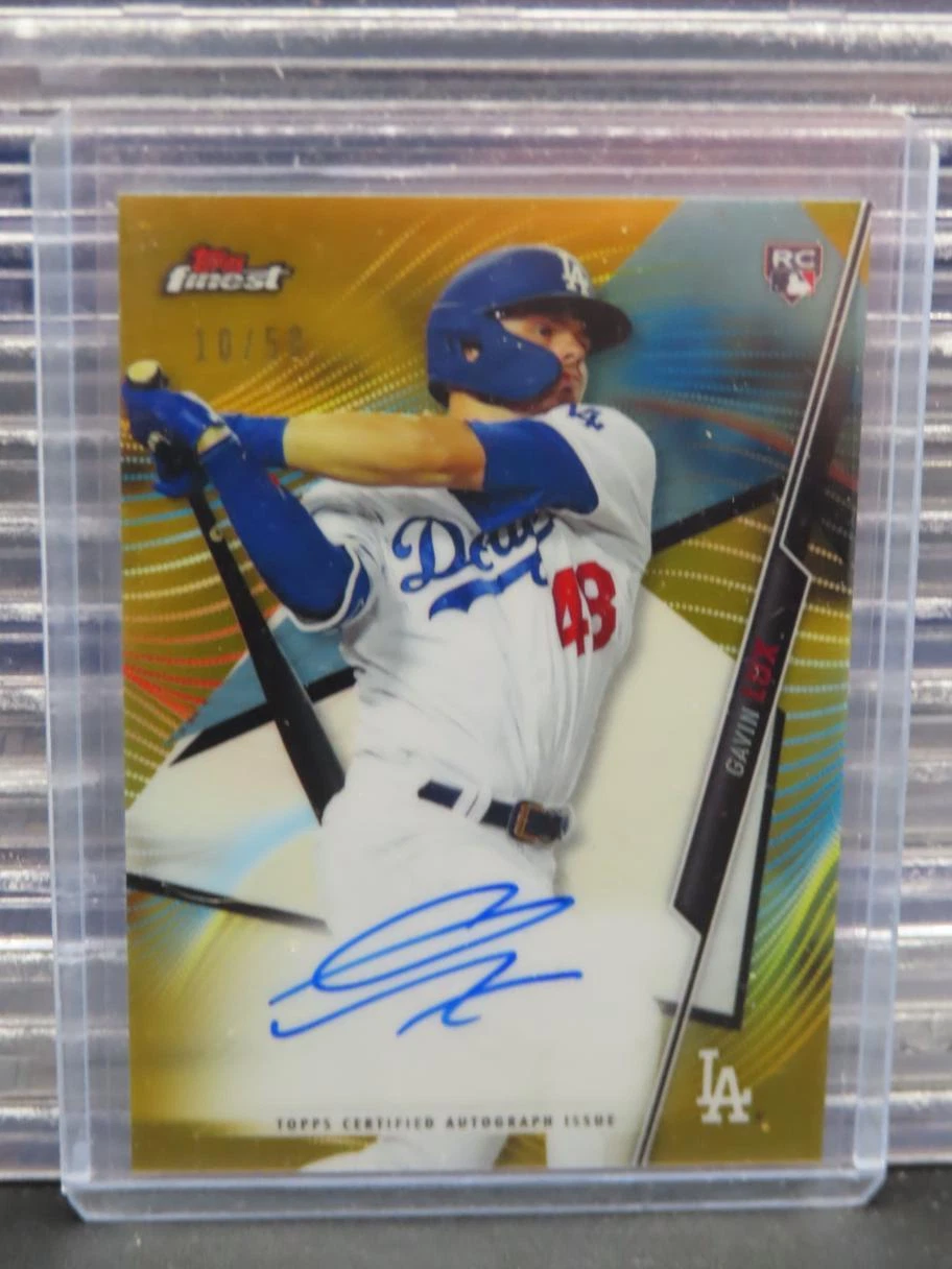 2020 Topps Finest Gavin Lux Autographs Gold Refractor Rookie Auto RC #10/50