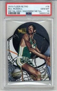 2013 Fleer Retro Metal Universe Maximum Bill Russell USF Celtics PSA 10 LOW POP - Bild 1 von 2