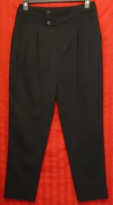 Pantalones de vestir para mujer American Rag plisados delanteros tiro alto negros talla 11 nuevos sin etiquetas Foto 1 de 4