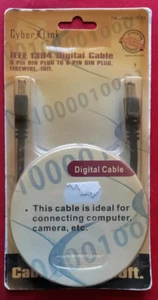 CyberLink Firewire Cable 6-Pin Female To 6-Pin Female Connectors 10ft. - Picture 1 of 2