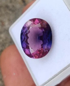 13.70 Ct Natural Purple-Blue Tanzanite IF Clean Certified Unheated Gemstone - Picture 1 of 6