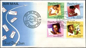 1989 Papúa Nueva Guinea Carta Semana Set de 4 Cubierta de primer día sin dirección, en muy buena condición - Imagen 1 de 1