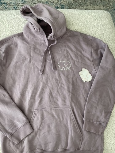 OFF WHITE Felpa con cappuccio media viola avorio Ella NUOVA EM25