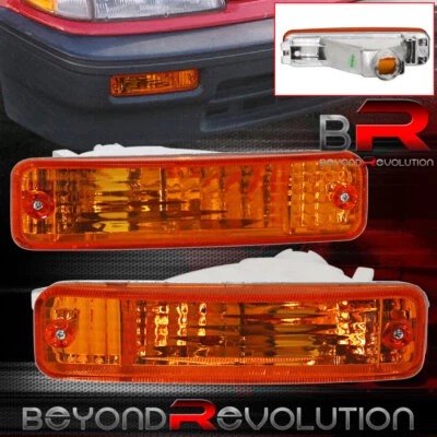 For 88-89 Honda CRX 3 Door Replacement Amber Lens Bumper Signal Parking Light - Image 1 of 4