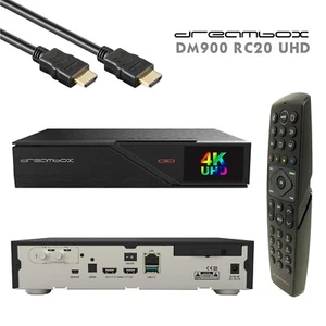 Dreambox DM900 RC20 4K E2 Linux PVR 1xDVB-S2X FBC MS Twin Receiver Black 500GB - Picture 1 of 8